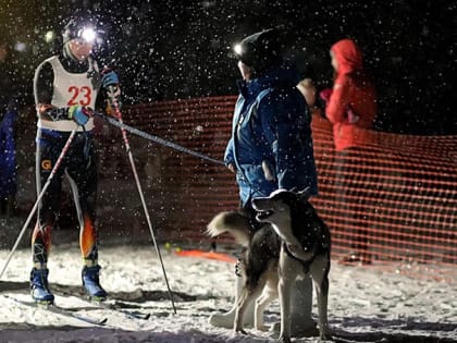 Тейковчанин принял участие в соревнованиях по снежным видам ездового спорта «Ночные забавы»