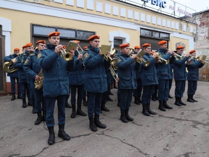 Участие оркестра в торжественной отправке мобилизованных г. Иваново