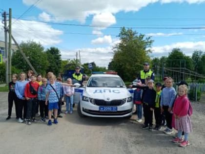 Сотрудники Госавтоинспекции проводят профилактические мероприятия для детей,
