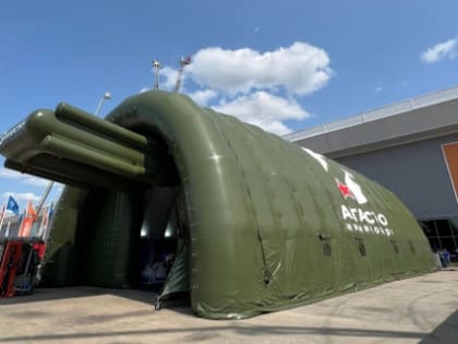 Надувной ангар из ивановской ткани установлен на выставке "Комплексная безопасность – 2023"