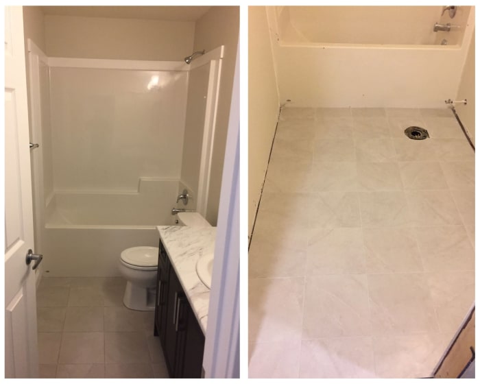 Bathroom renovation completed by JD Construction