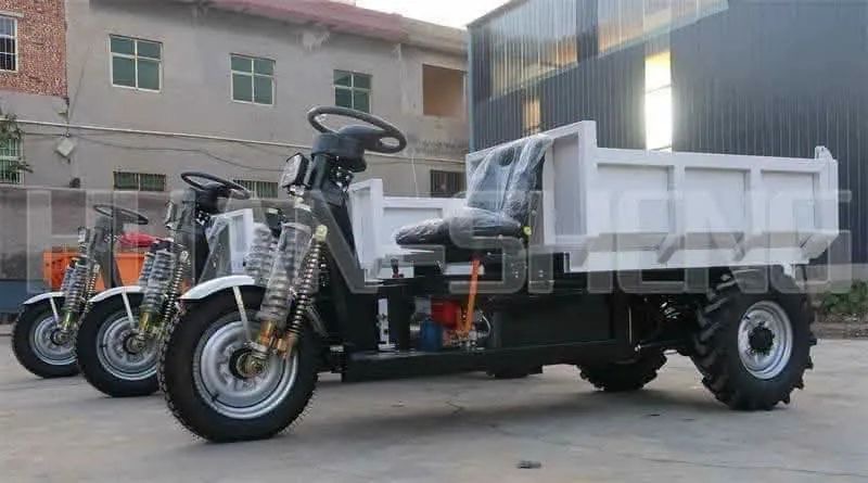 White Cargo Tricycle with Dump Bed