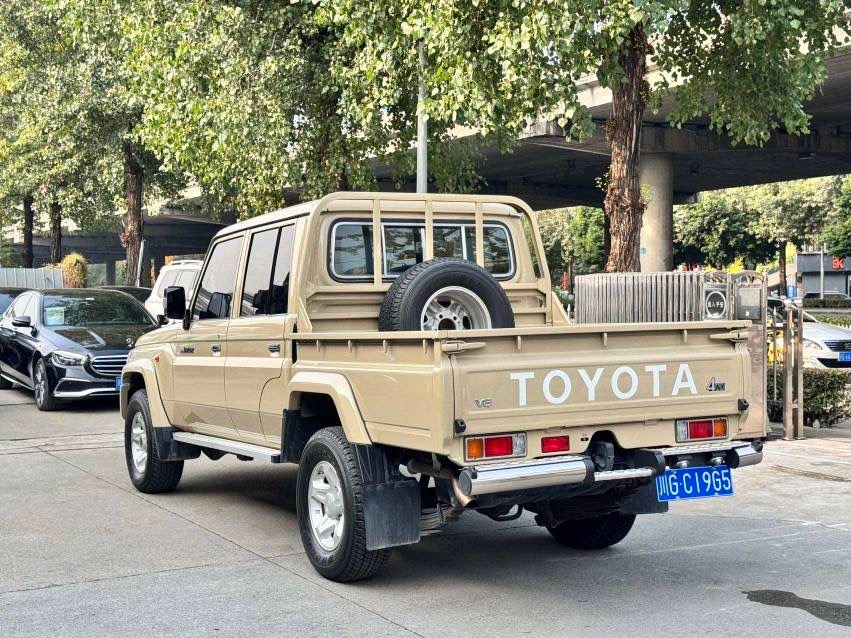 Beige Flatbed Pickup Truck