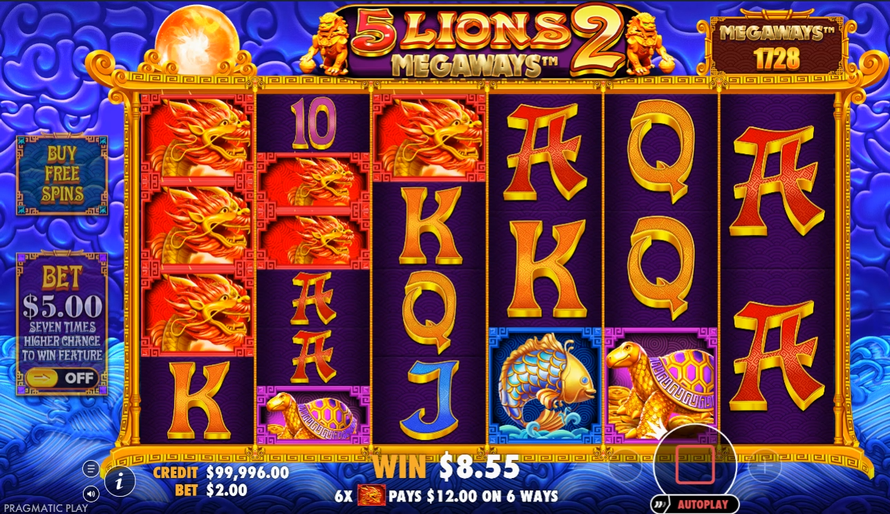 Screenshot 3 for 5 Lions: Megaways 2