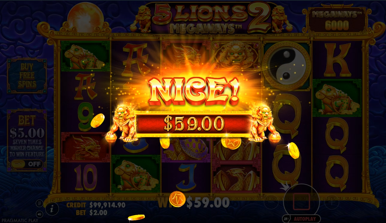 Screenshot 5 for 5 Lions: Megaways 2