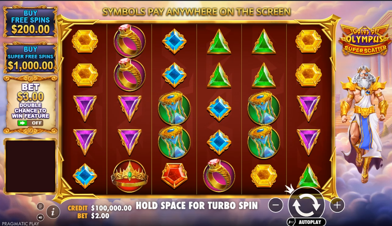 Screenshot 2 for Gates of Olympus Super Scatter