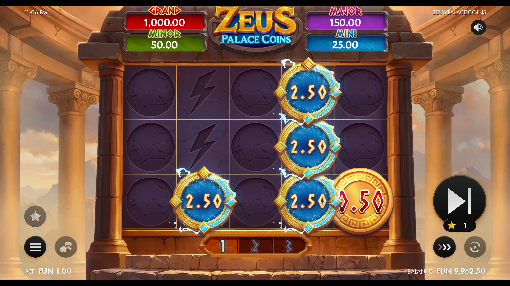Screenshot 1 for Zeus Palace Coins