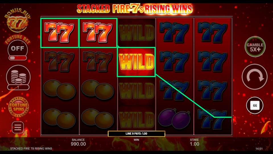 Screenshot 5 for Stacked Fire 7s Rising Wins