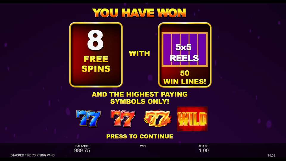 Screenshot 8 for Stacked Fire 7s Rising Wins