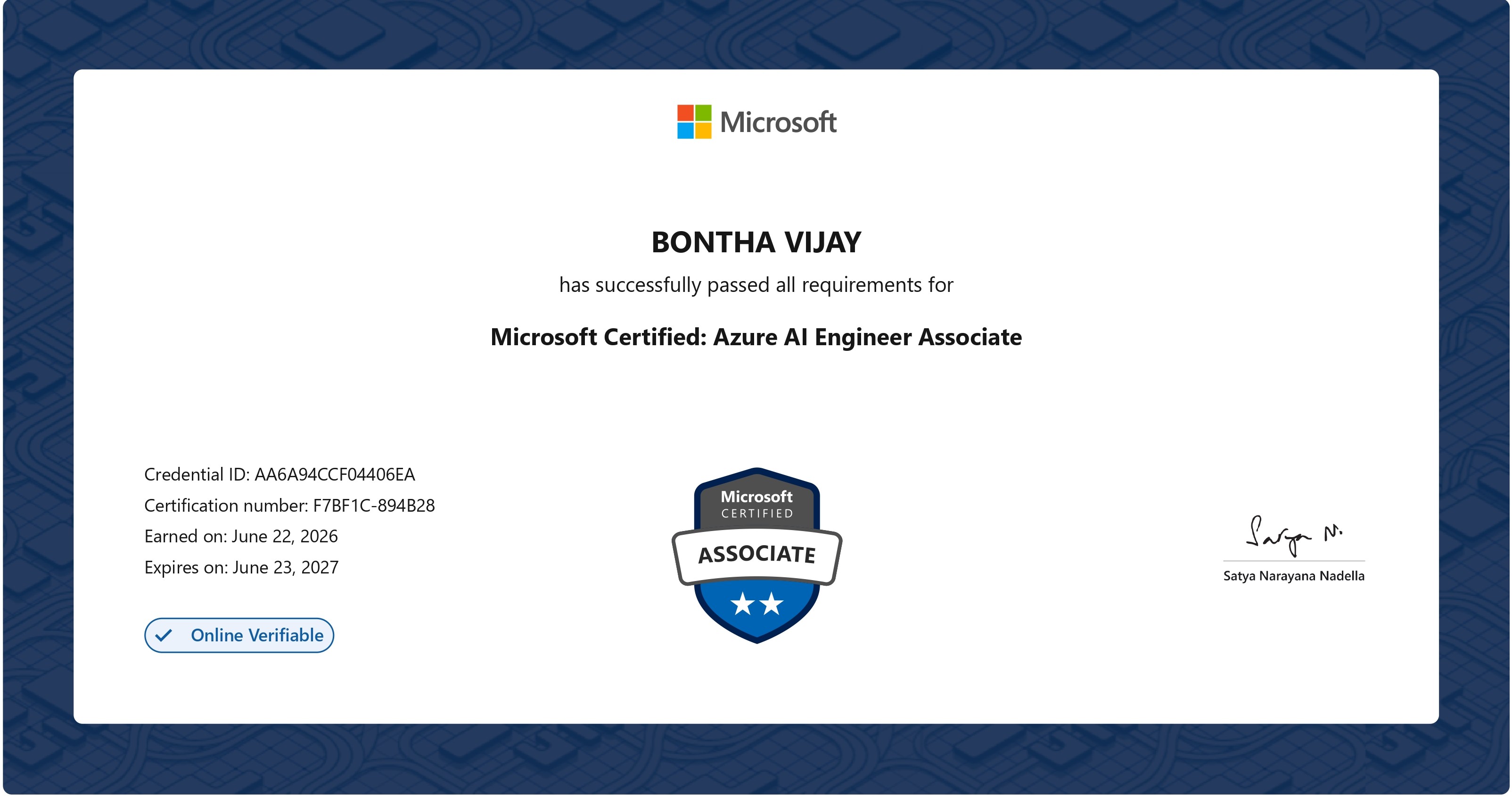 Azure AI Engineer Associate AI-102
