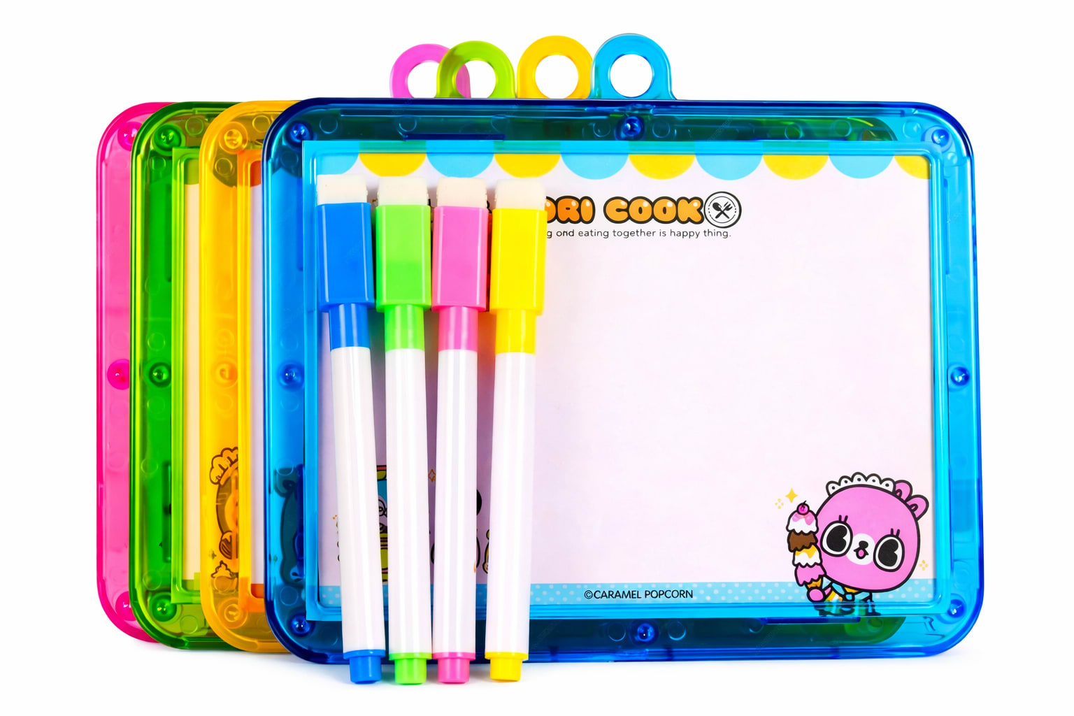 Kids Magnetic Drawing Board with 4 Color Markers | Reusable Dry Erase Writing & Doodle Board | Educational Learning Slate for Boys & Girls | Pack of 1 — wholesale price India