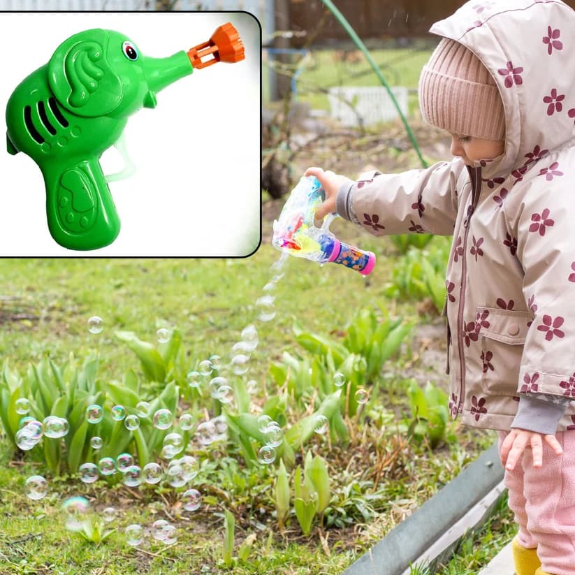 Cute Elephant Automatic Bubble Gun Toy for Kids | Outdoor Fun Toy, thumbnail 3