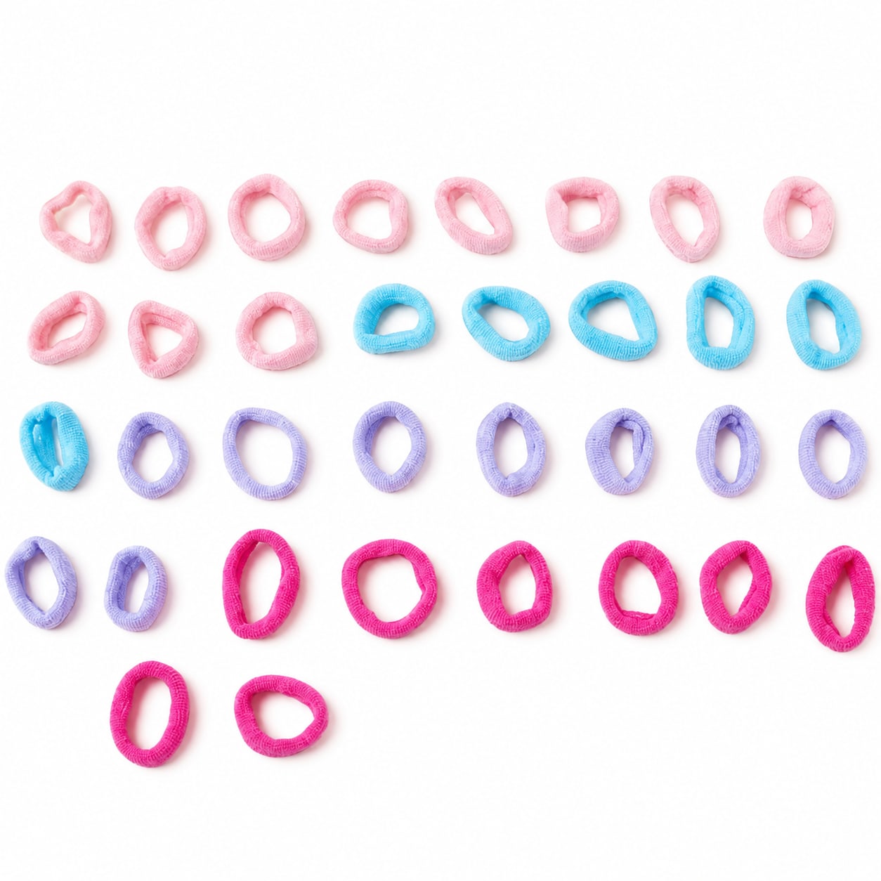 Kids Soft Mini Hair Rubber Bands for Girls | Multicolor Stretchable Elastic Ponytail Hair Ties | Pack of 40, thumbnail 2