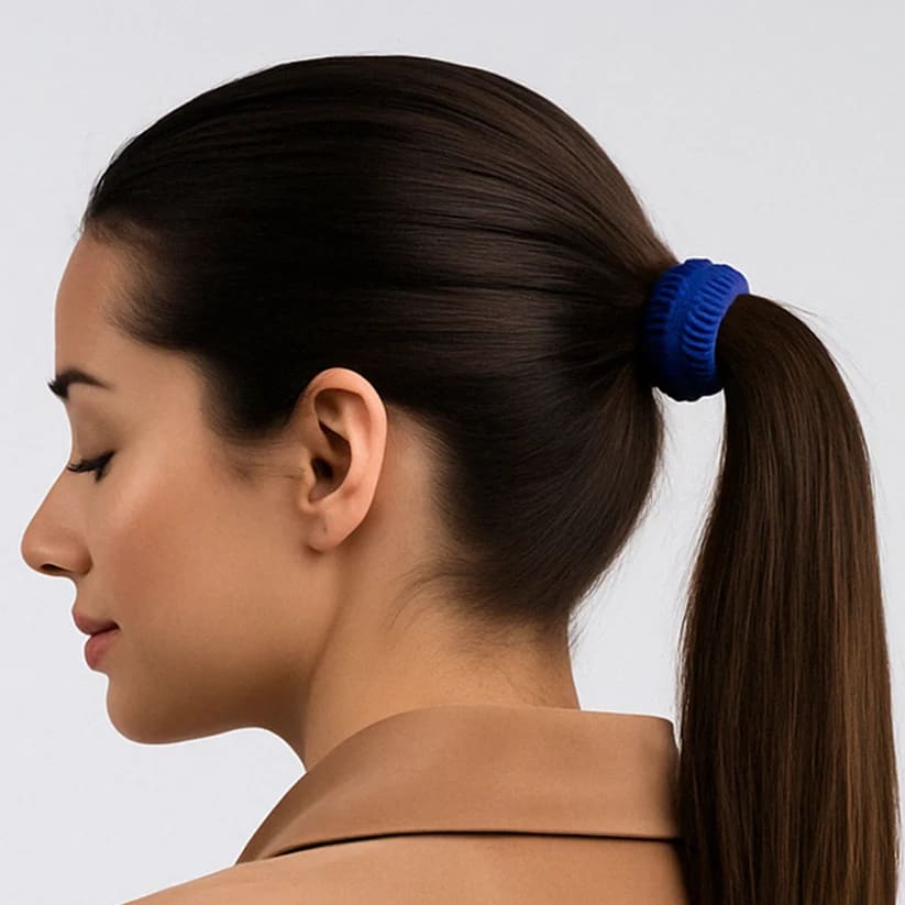 Premium Knitted Elastic Hair Scrunchies for Women – Soft & Gentle Hair Ties (Set of 3), thumbnail 2