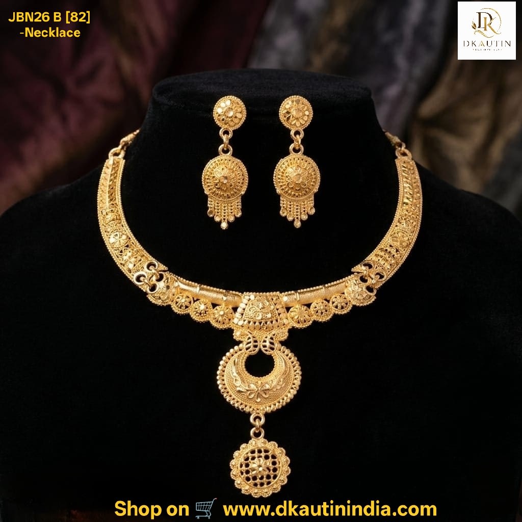 Shringarika Traditional Gold-Tone Filigree Necklace Set for Women, shop online in India