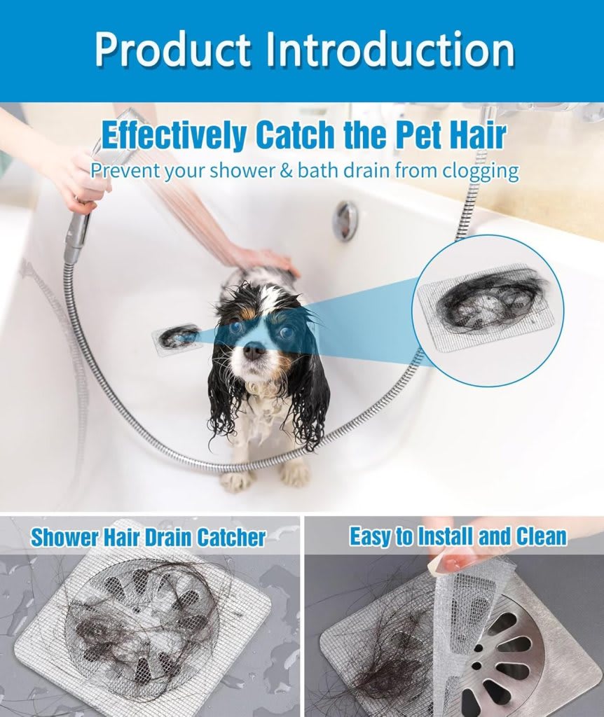 Self-Adhesive Floor Drain Hair Catcher Stickers (Pack of 10) | Disposable Waterproof Drain Filter Mesh for Bathroom, Kitchen & Wash Basin — wholesale price India