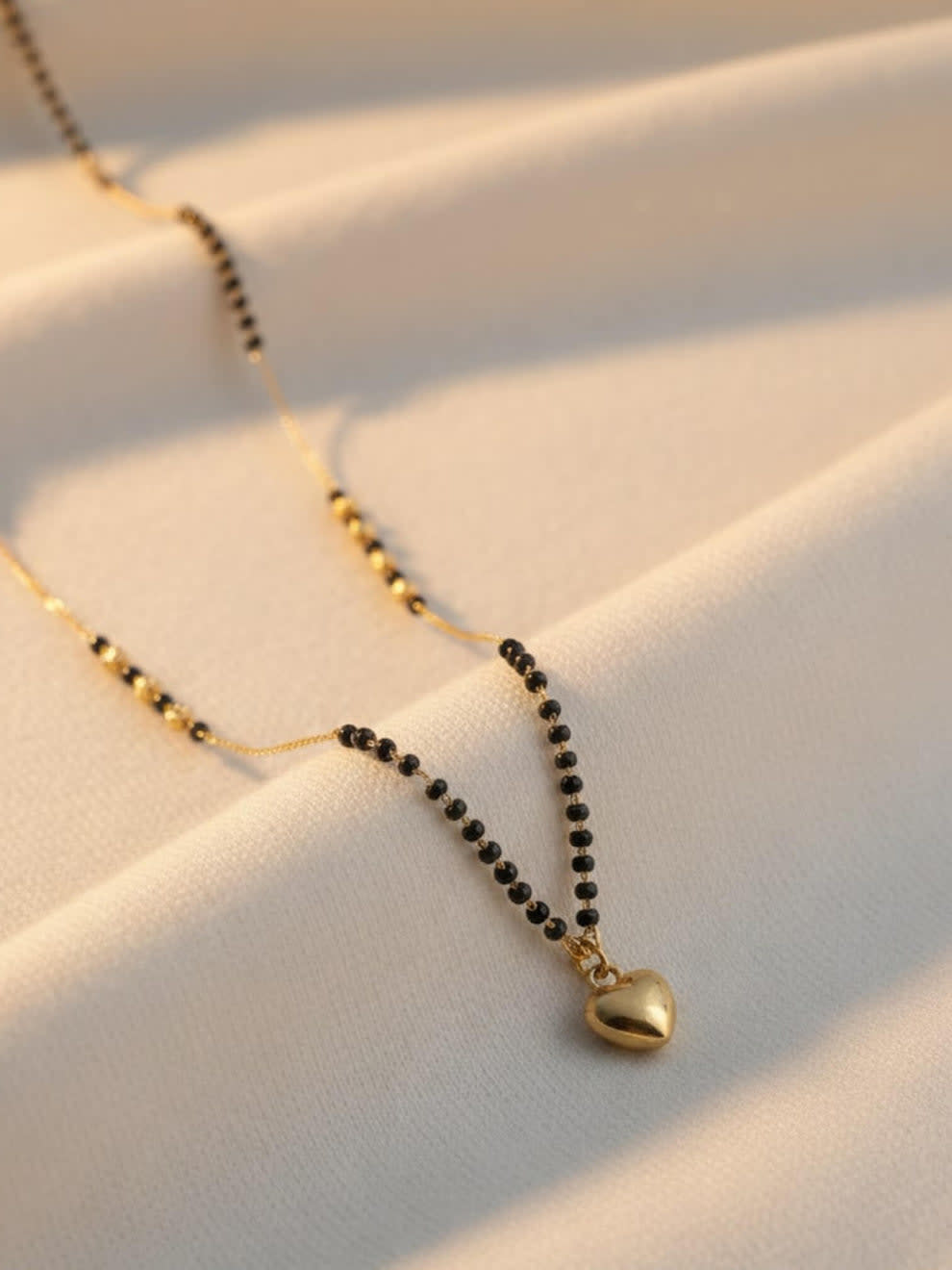 Shringarika Ramona Gold Heart Pendant Mangalsutra, shop online in India