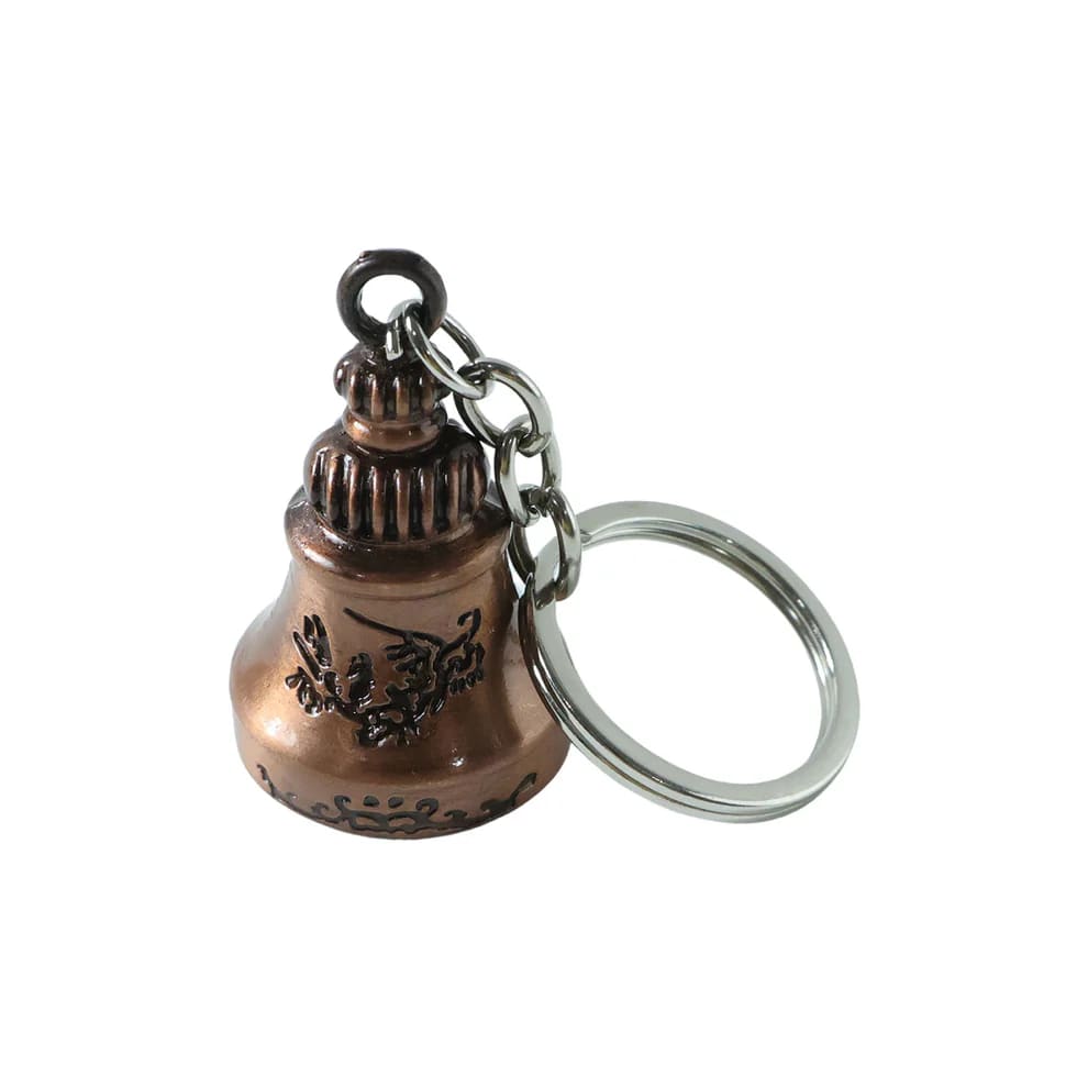 Vintage Metal Bell Keychain | Antique Bronze Lucky Bell Key Ring for Car, Bike, House & Office Keys | Decorative Hanging Key Holder — wholesale price India
