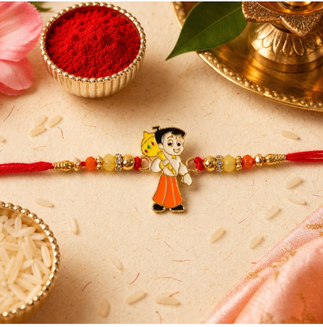 Bal Hanuman Kids Rakhi – Premium Designer Rakhi for Little Brother | Kesariya Bandhanï — wholesale price India