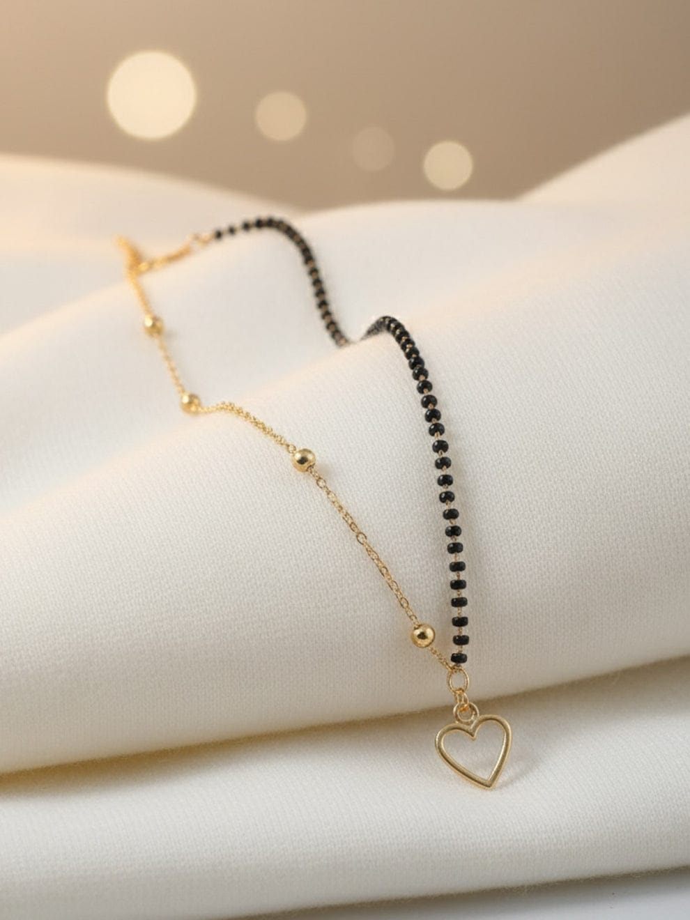 Pack of 6 Designer Mangalsutra for Women | Gold Plated Black Bead Traditional Mangalsutra Combo Set — thumbnail 3