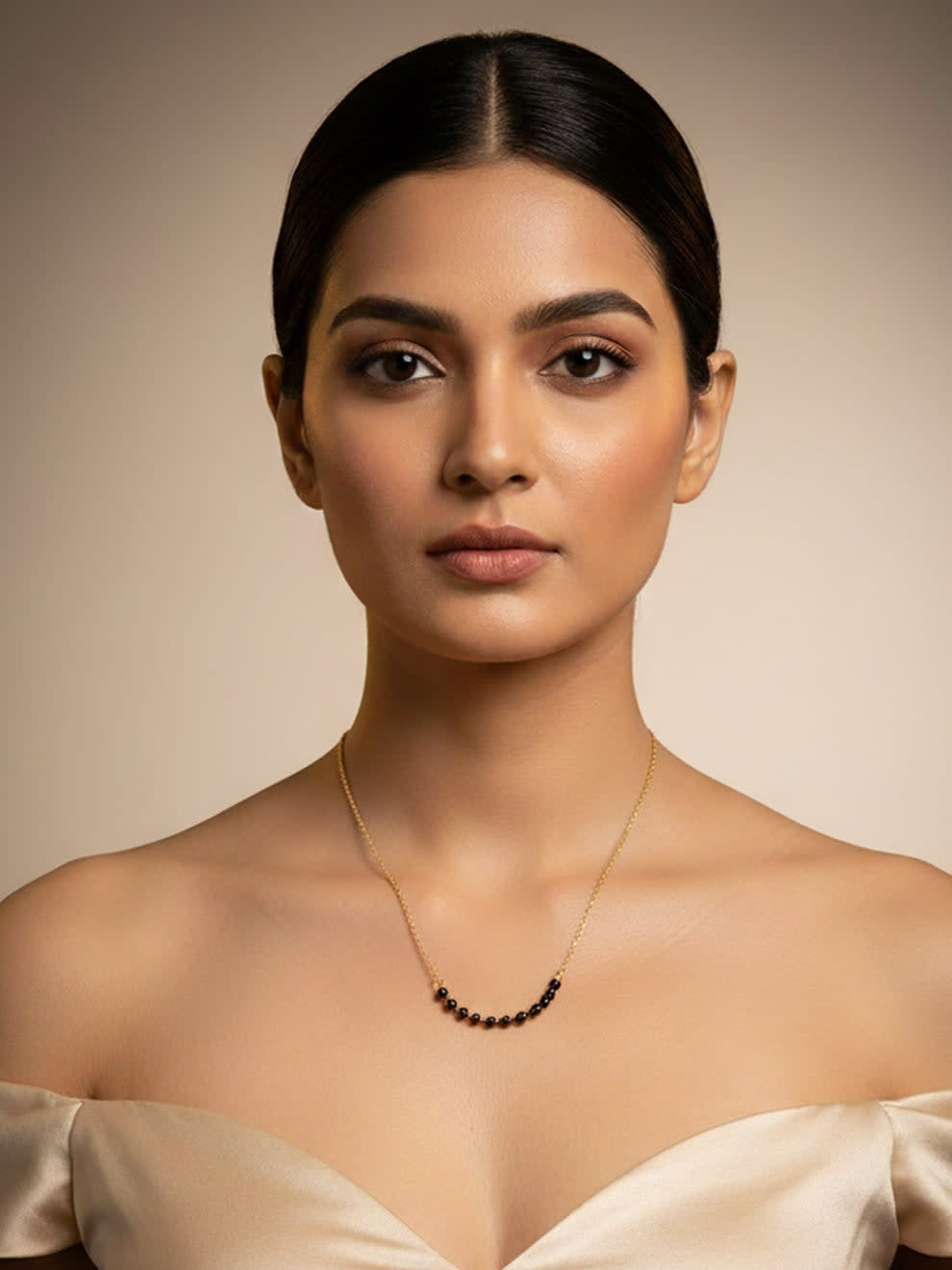 Shringarika Lia Minimalist Black Bead Mangalsutra, shop online in India