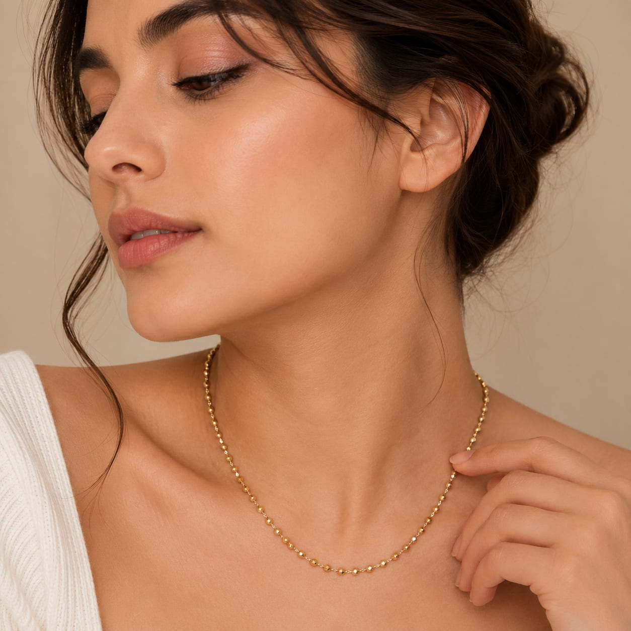 Shringarika Gold-Tone Beaded Necklace & Bracelet Set, thumbnail 3