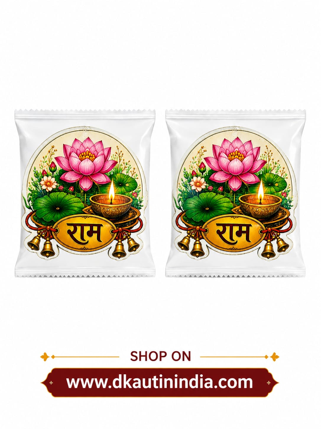 Pack of 2 Premium Roli Chawal Pouch for Pooja, Tilak, Raksha Bandhan, Bhai Dooj & Religious Ceremonies — wholesale price India