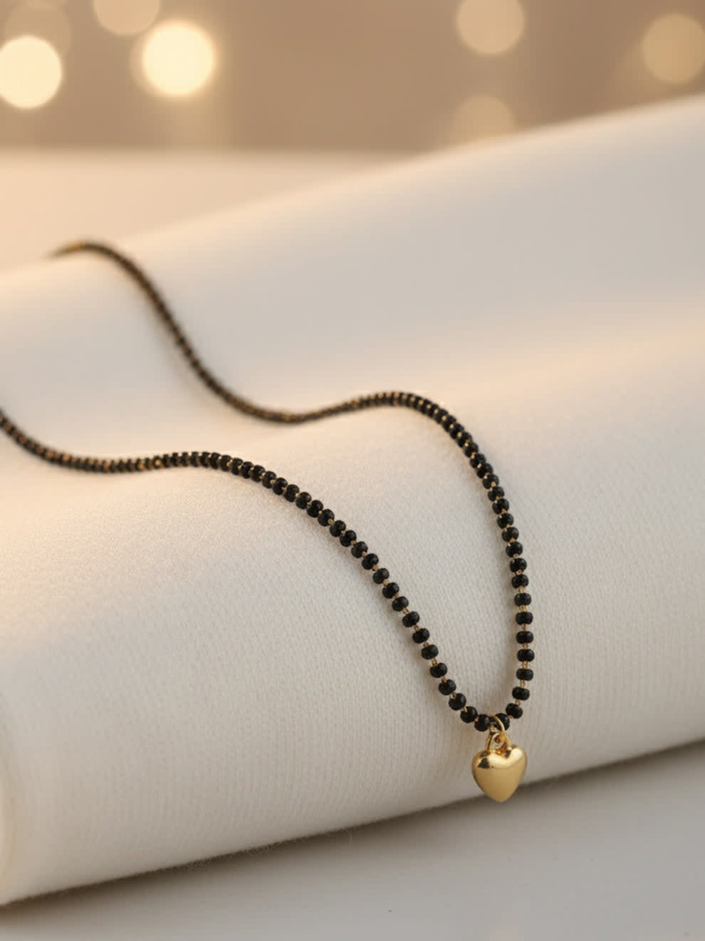 Shringarika Arianna Gold Heart Pendant Mangalsutra, shop online in India