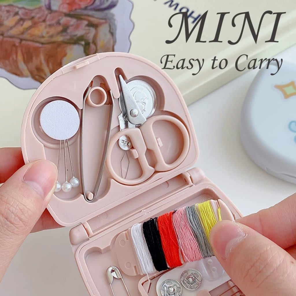 Mini Travel Sewing Kit with Thread, Needles, Scissors & Safety Pins | Portable Emergency Stitch Repair Kit for Home, Office & Travel — wholesale price India