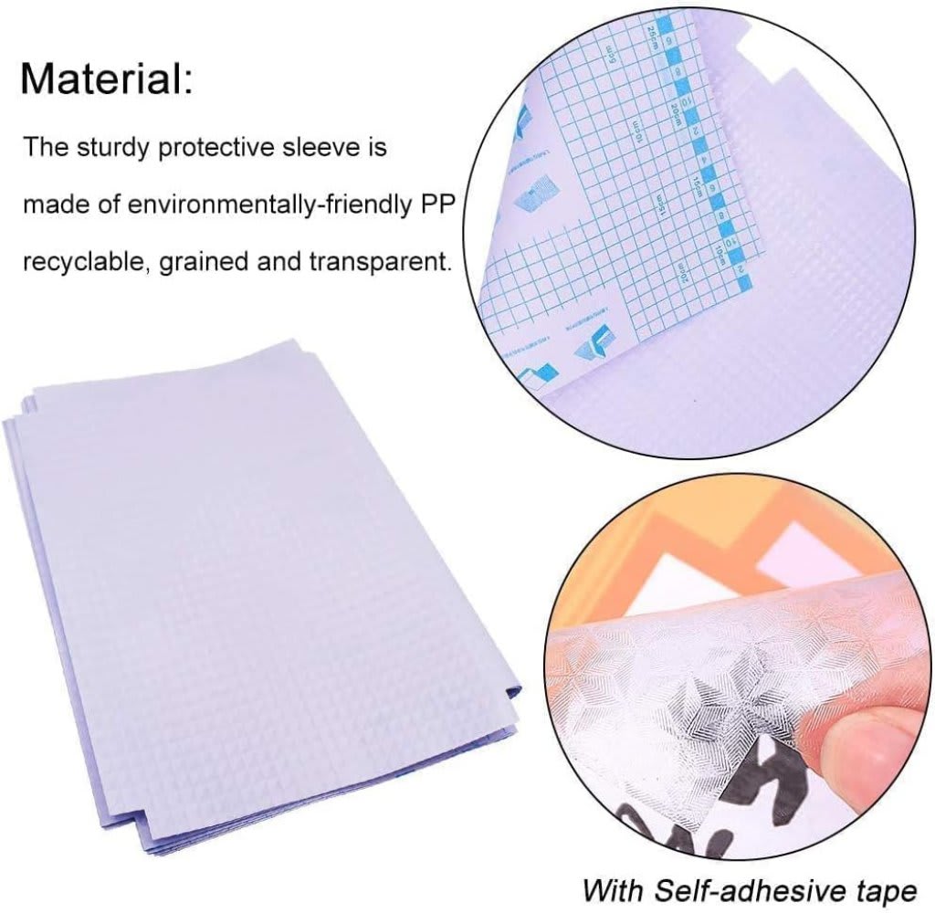 Transparent Self-Adhesive Waterproof Book Cover Sheets (Pack of 30) with Free Name Labels | Premium PVC Book Protection Film, thumbnail 3