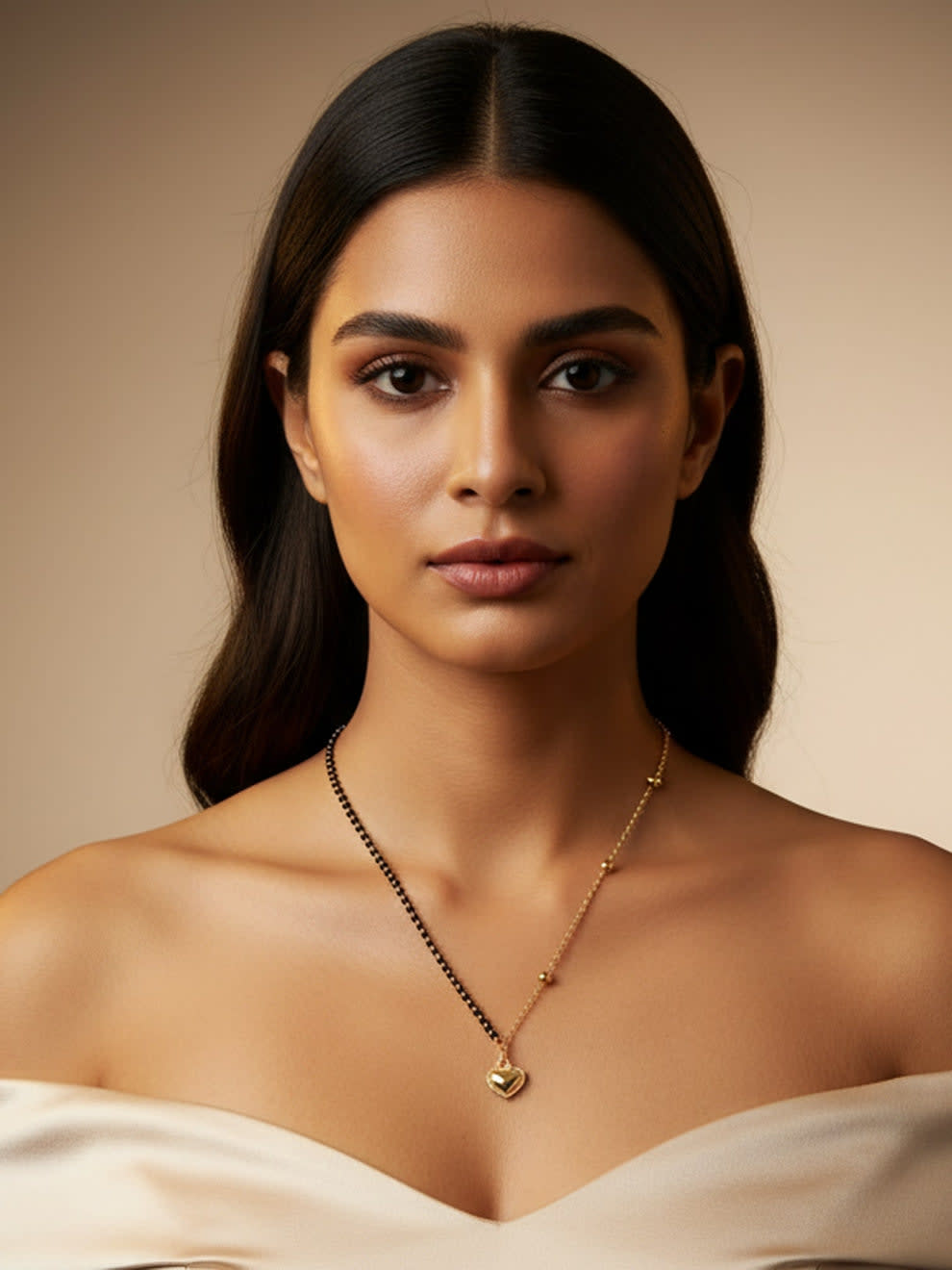 Shringarika Adaline Heart Pendant Mangalsutra, thumbnail 2