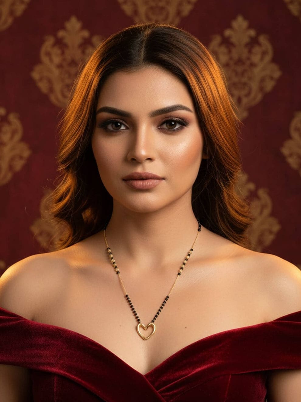 Shringarika Haley Open Heart Pendant Mangalsutra, thumbnail 2
