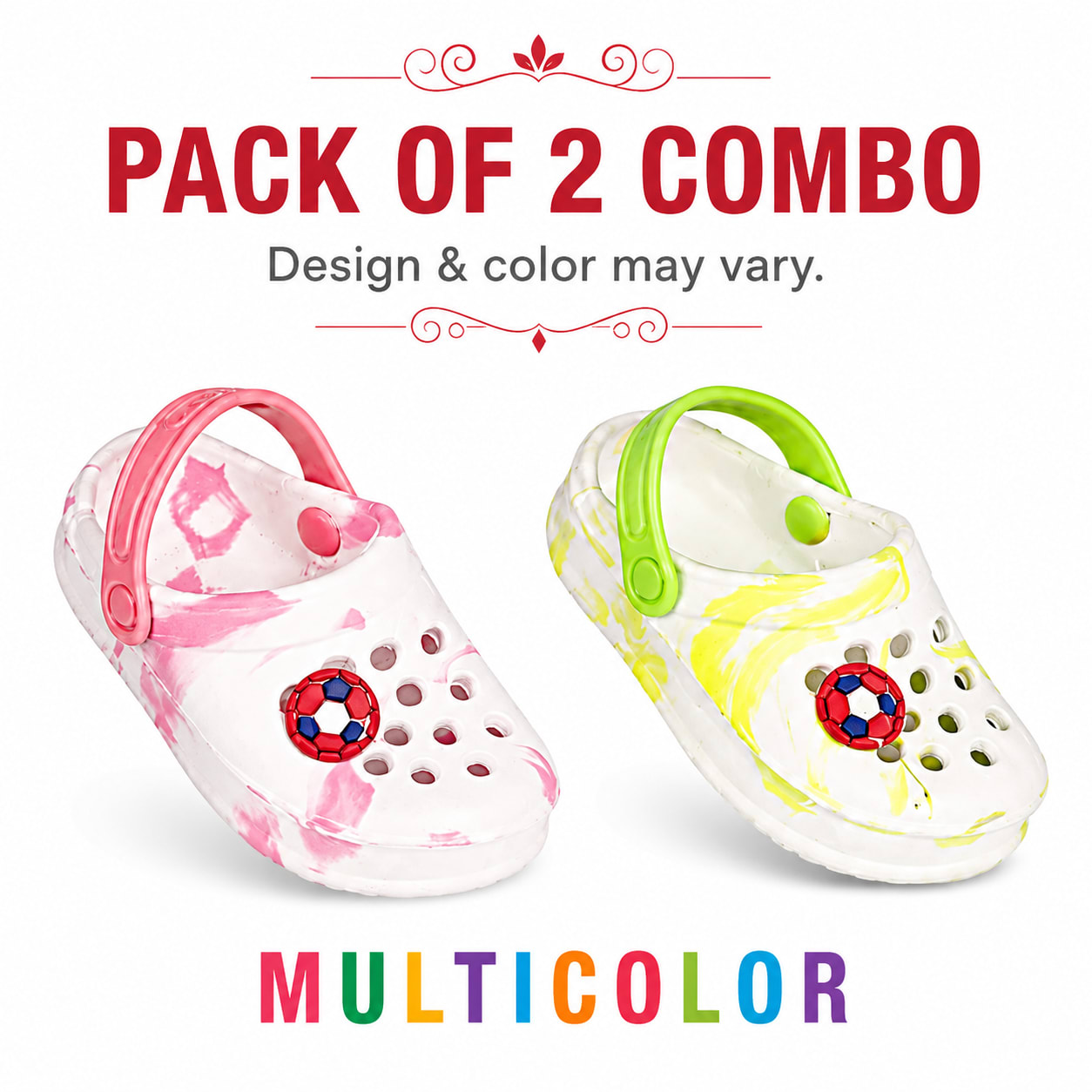 Tokkyo Kids Lightweight Waterproof Printed Clogs Combo – Pack of 2  ₹149 By Dkautin Enterprises, shop online in India