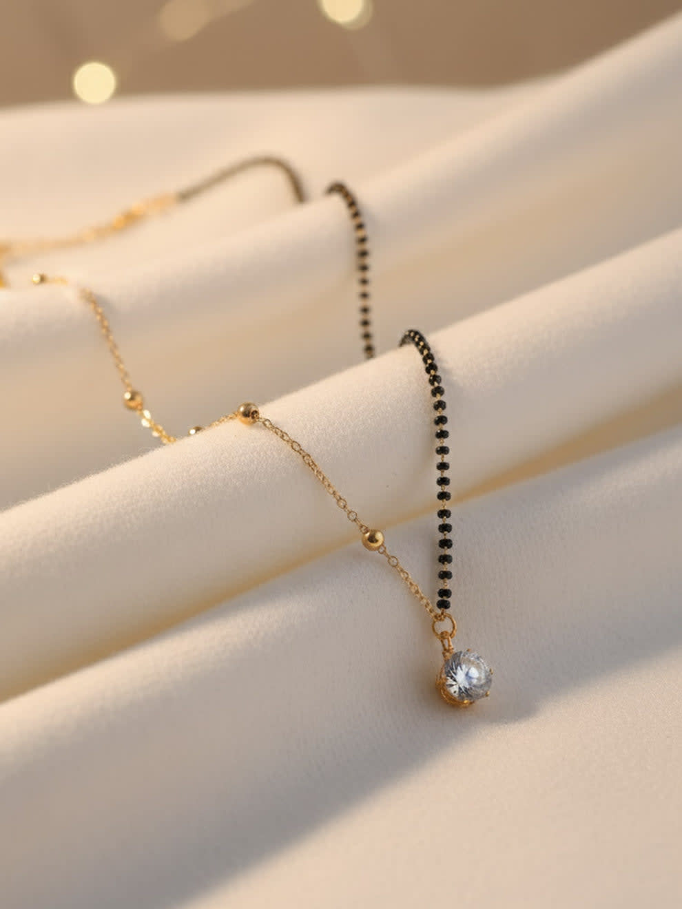 Shringarika Ada Crystal Solitaire Pendant Mangalsutra, shop online in India