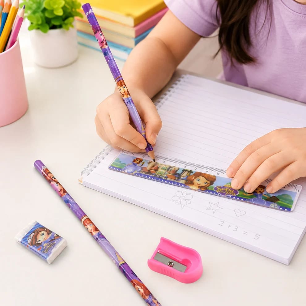 Princess Kids Stationery Kit with Pencil Pouch – Gift Set, shop online in India