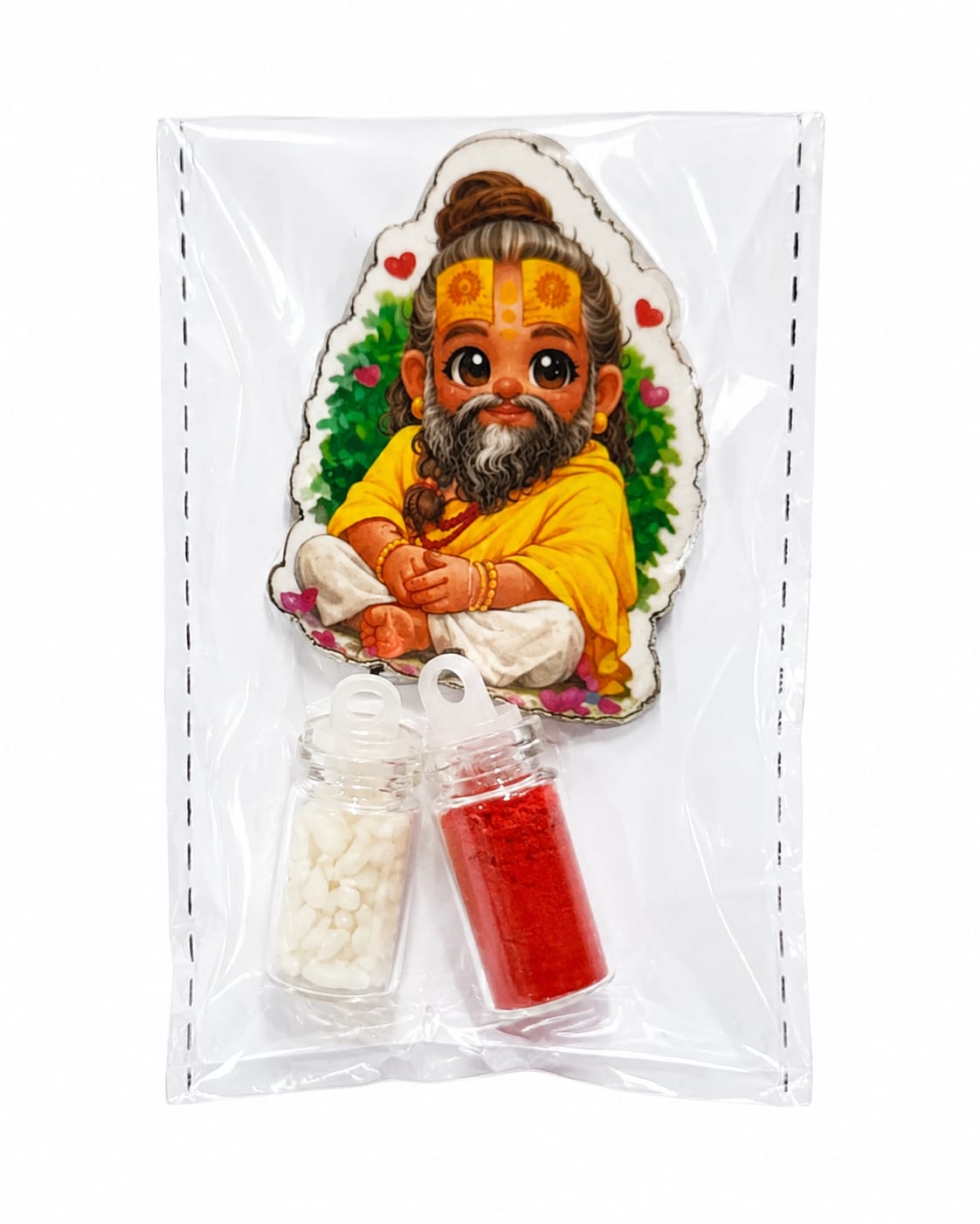 Premium Roli Chawal Pack with Tilak Kumkum & Akshat | Raksha Bandhan Pooja Kit | Mini Puja Pack for Rakhi | Pack of 1 — wholesale price India
