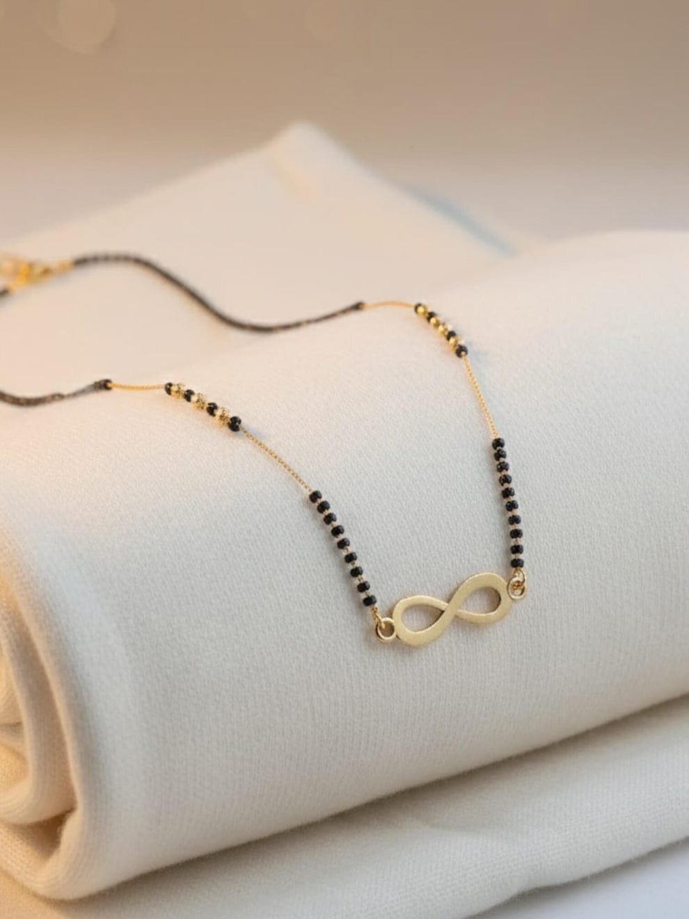 Combo of 4 Designer Mangalsutra for Women | Infinity, Heart & Minimal Gold-Plated Mangalsutra Set — thumbnail 2