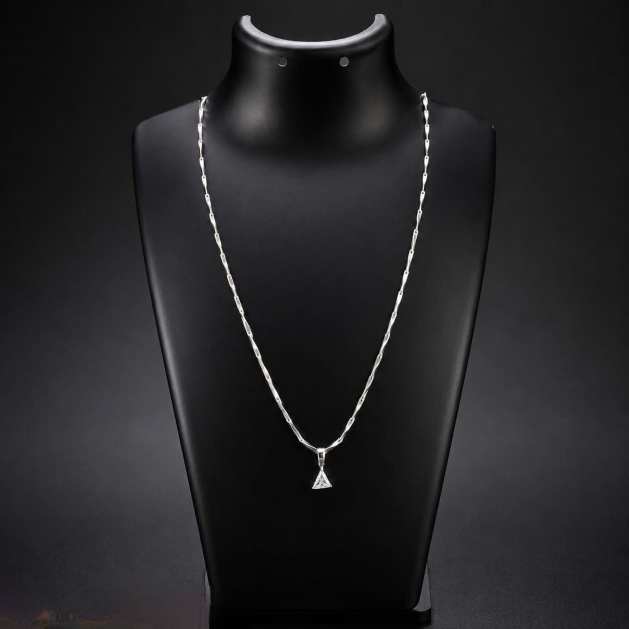 Shringarika Minimal Silver-Tone Triangle Pendant Necklace for Women, shop online in India