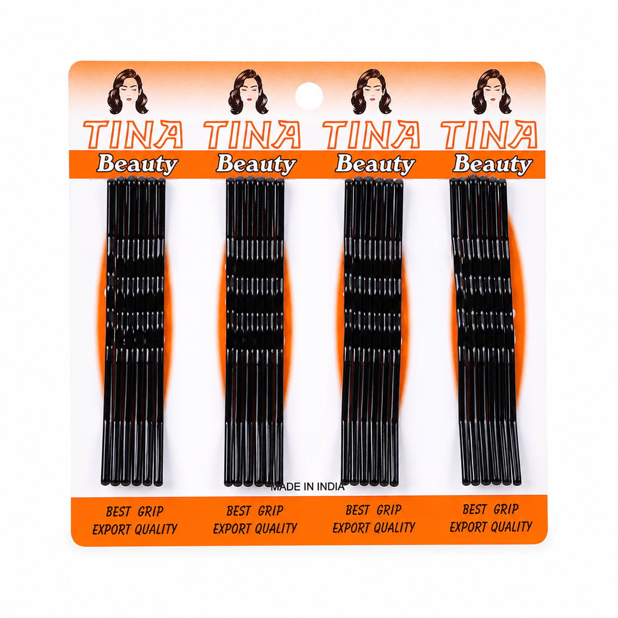 Pack of 48 Black Bobby Pins for Women & Girls | Strong Grip Hair Pins | Metal Hair Styling Pins for Bun & Daily Use — wholesale price India