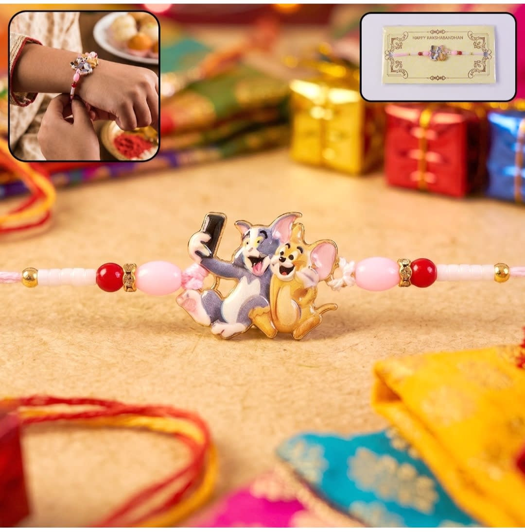 Tom & Jerry Kids Rakhi – Premium Designer Rakhi for Little Brother | Kesariya Bandhan — wholesale price India