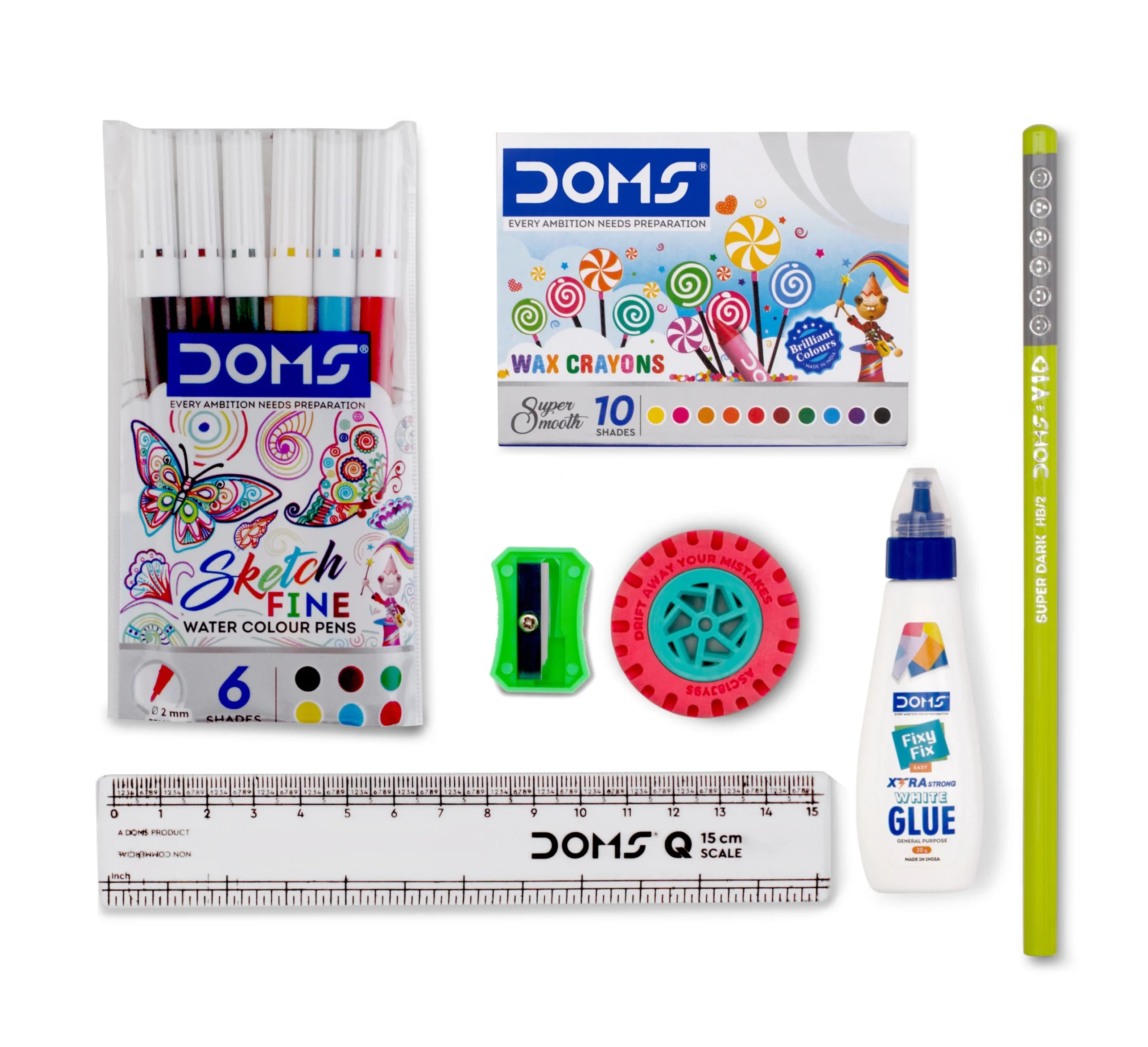 DOMS Wonder Art & Stationery Kit for Kids – 7 Items Set, thumbnail 2