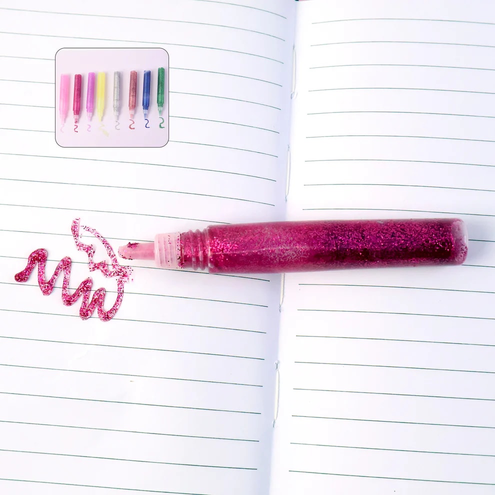 DIY Glitter Glue Pen Set – 8 Pieces x 10ml | Multicolor Sparkle Craft Glue, thumbnail 3