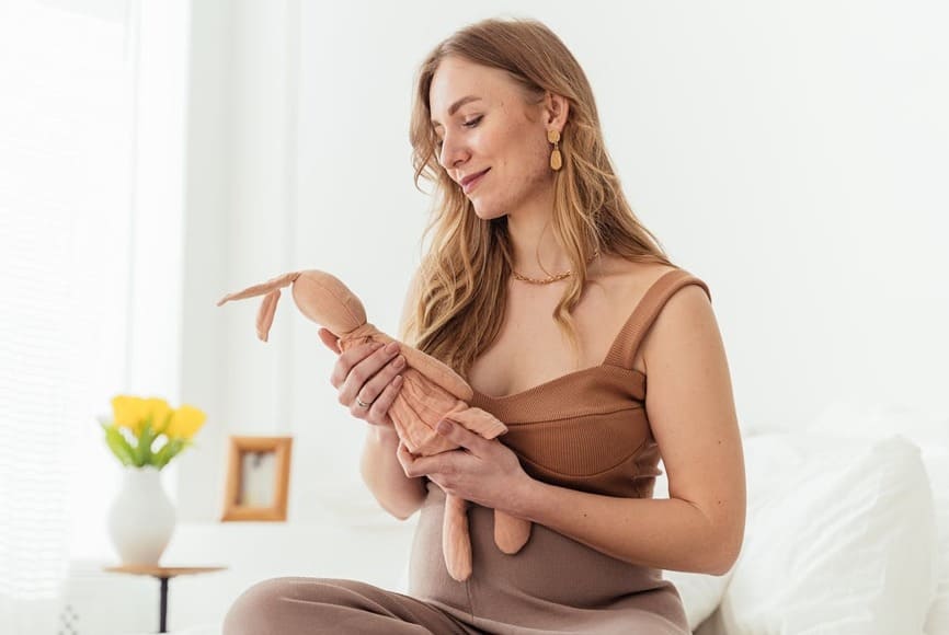 smiling pregnant woman