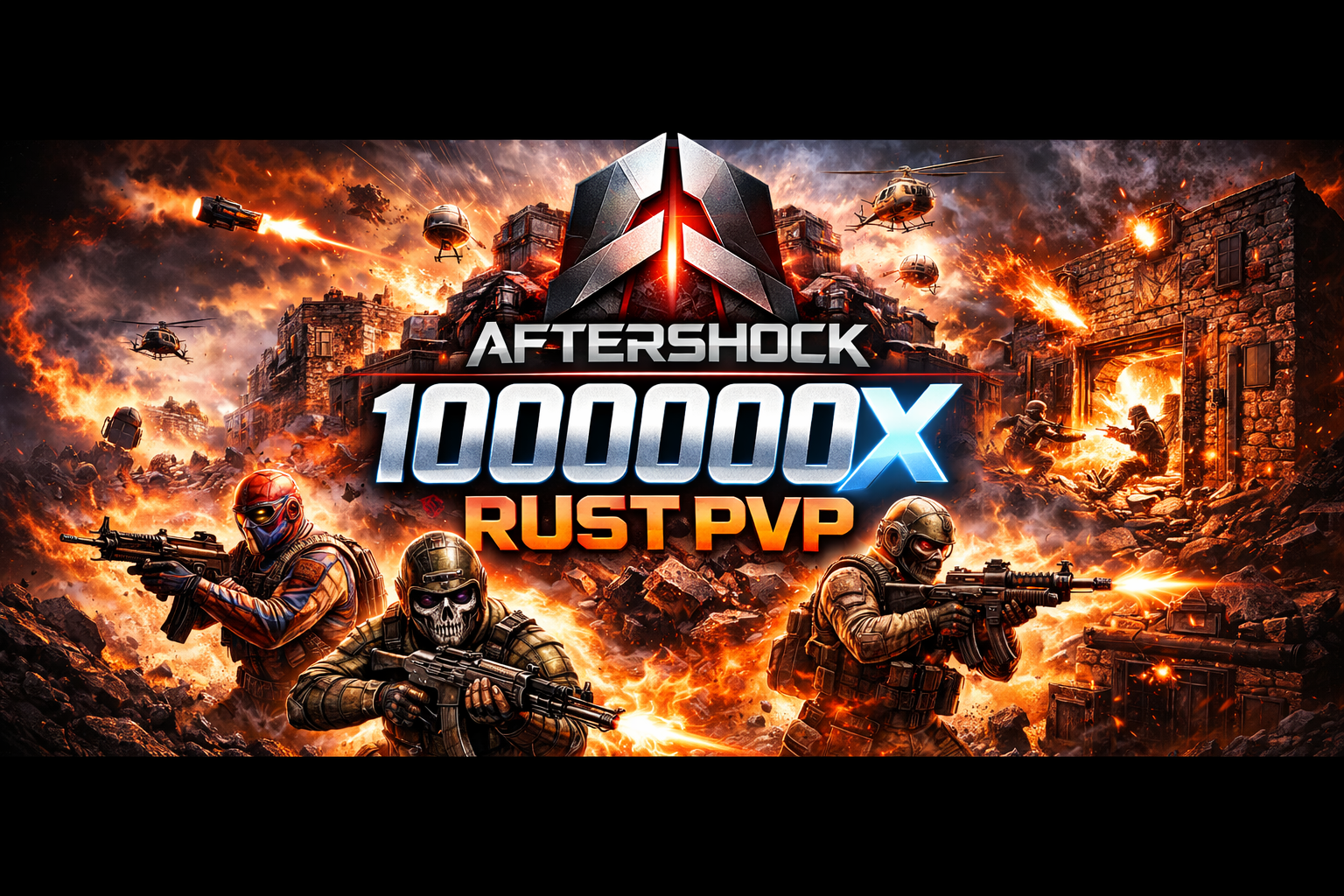 AfterShock | 1000000X | KITS |TP|CLANS|SKINBOX|PVP |