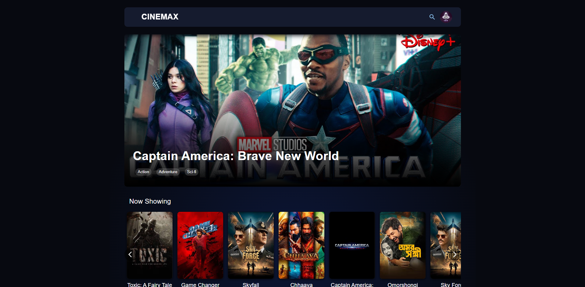 Cinemax : Movie Ticket Booking