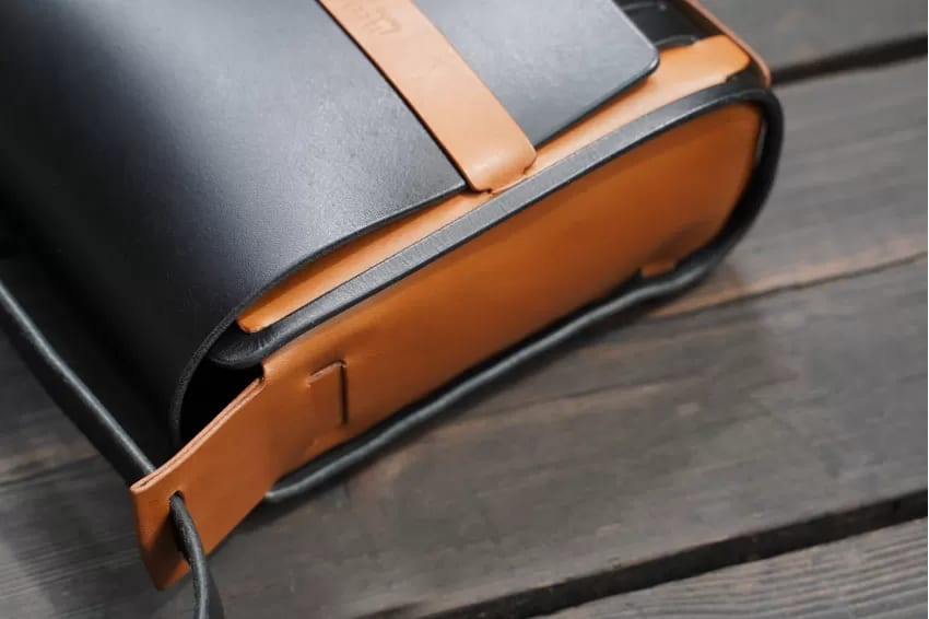 Leather Satchel Side View
