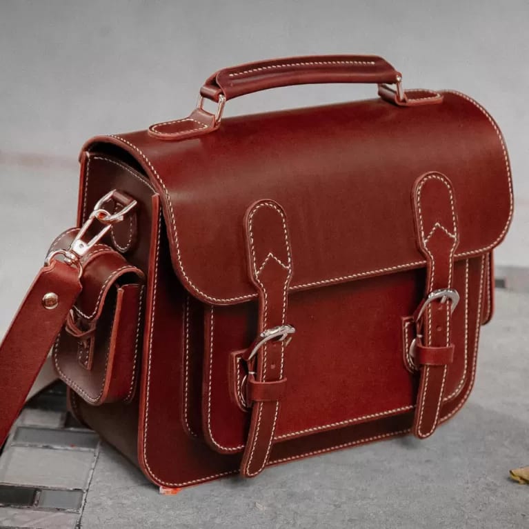 Leather Satchel Hardware Detail