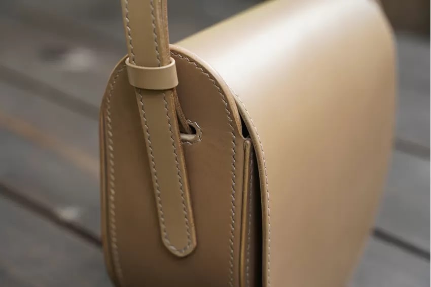 Leather Satchel Side View