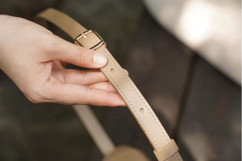 Leather Satchel Hardware Detail