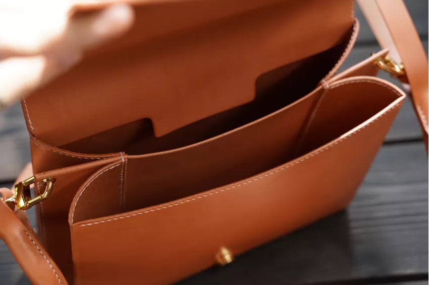 Leather Satchel Hardware Detail